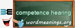 WordMeaning blackboard for competence hearing